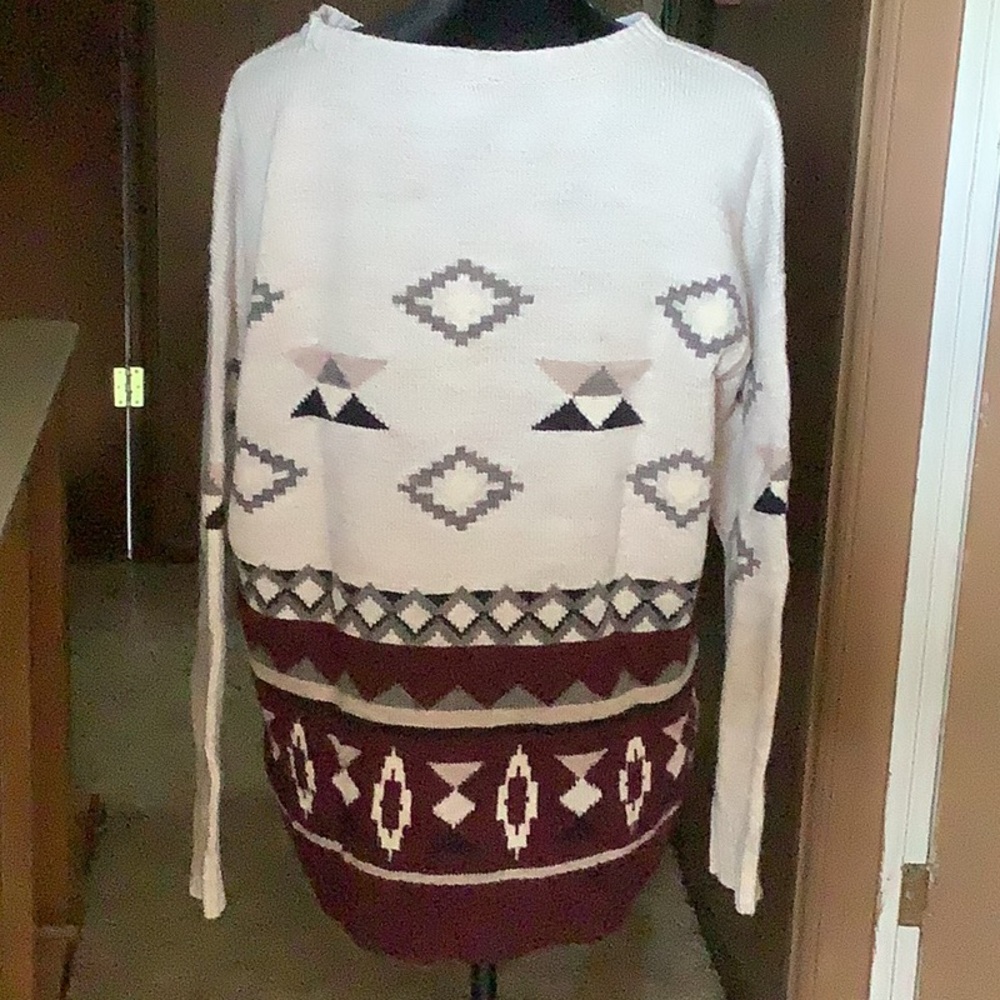 Geometric Pattern Sweater By American Eagle Outfi… - image 3